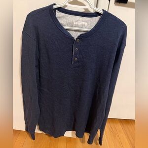 Avalanche Men’s Navy Blue Long Sleeve Henley – Size XL